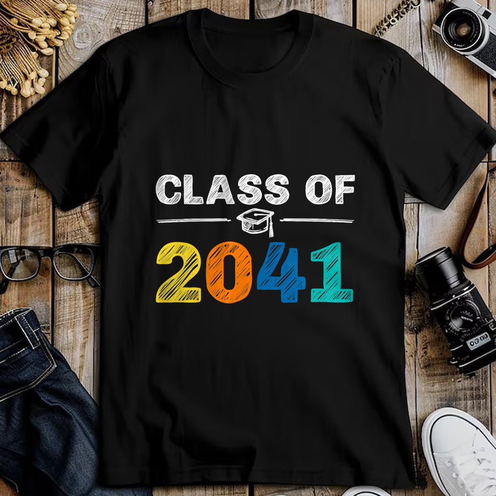 Best Student Shirt, Funny Back To School UnisexT-Shirt/Hoodie/Sweatshirt HLT00 - Class of 2041 Grow With Me First Day of School Graduation T-Shirt