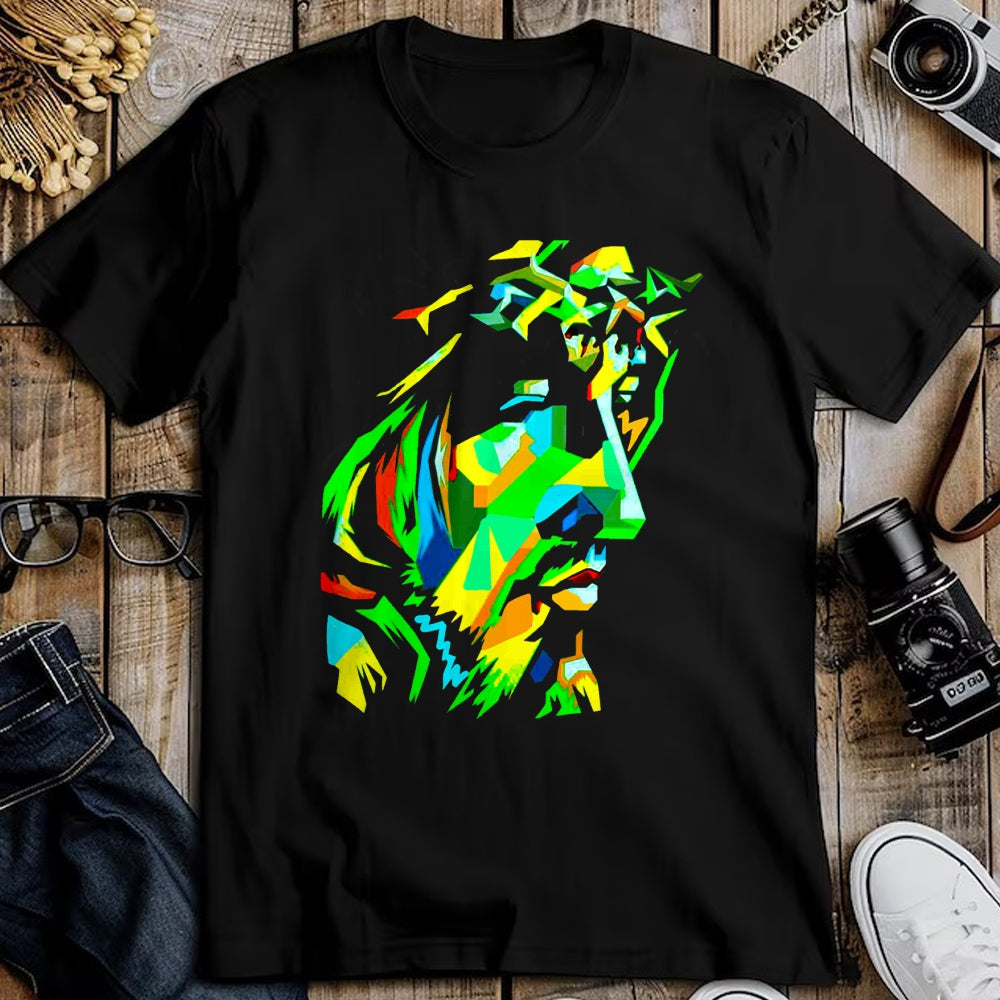 Christian Tee, Christian Faith Unisex T-Shirt/Hoodie/Sweatshirt HLT00 - Jesucristo Pop Art Jesus Christ Face, Catholic Icon Painting T-Shirt