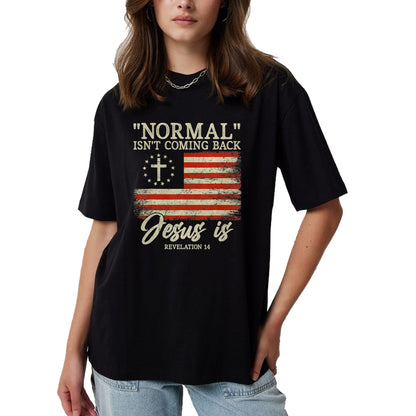Christian Tee, Christian Faith Unisex T-Shirt/Hoodie/Sweatshirt HLT00 - Christian Normal Isn_t Coming Back Jesus Is Gift T-Shirt