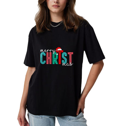 Christian Tee, Christian Faith Unisex T-Shirt/Hoodie/Sweatshirt HLT00 - Merry Christ Mas Christian God Matching Christmas Family Tee T-Shirt