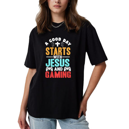 Christian Tee, Christian Faith Unisex T-Shirt/Hoodie/Sweatshirt HLT00 - Funny Christian Jesus Gaming Gift for Christian Gamer T-Shirt