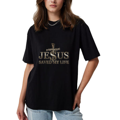Christian Tee, Christian Faith Unisex T-Shirt/Hoodie/Sweatshirt HLT00 - Jesus Christ Saved My Life Gift For Women Men T-Shirt