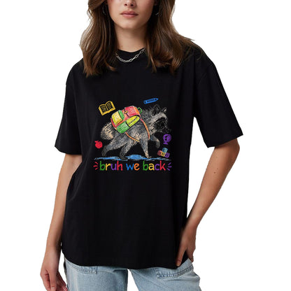 Best Student Shirt, Funny Back To School UnisexT-Shirt/Hoodie/Sweatshirt HLT00 - Bruh We Back Funny Jimothy Raccoon Back to School T-Shirt
