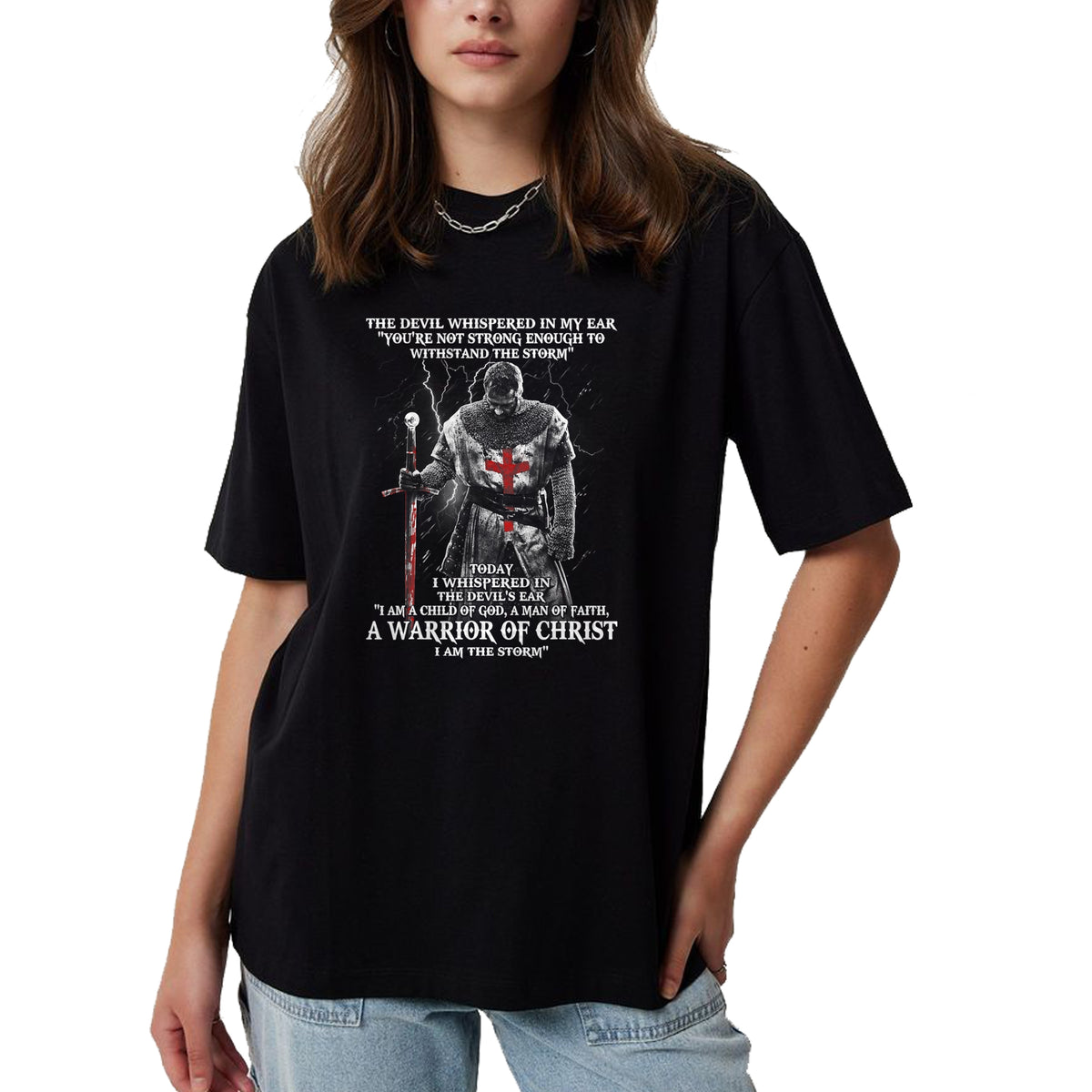 Christian Tee, Christian Faith Unisex T-Shirt/Hoodie/Sweatshirt HLT00 -  A Warrior of christ Tshirt T-Shirt