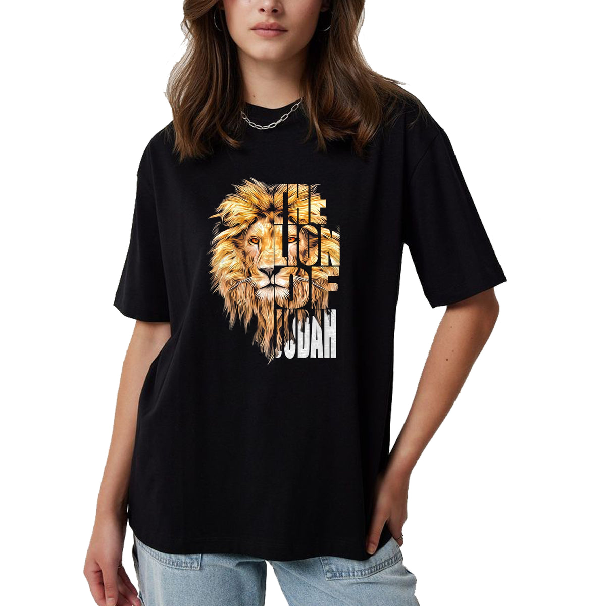 Christian Tee, Christian Faith Unisex T-Shirt/Hoodie/Sweatshirt HLT00 - Jesus Lion of Judah Christian Gift for Men Women T-Shirt