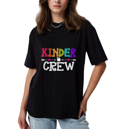 Best Student Shirt, Funny Back To School UnisexT-Shirt/Hoodie/Sweatshirt HLT00 - Kinder Crew Funny Kindergarten Teacher 1st Day of School T-Shirt