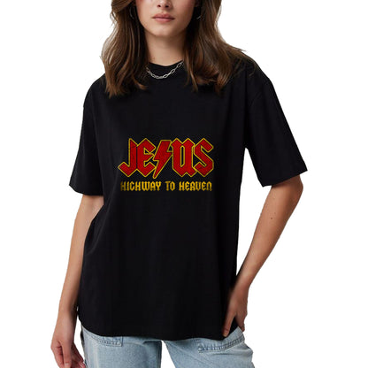 Christian Tee, Christian Faith Unisex T-Shirt/Hoodie/Sweatshirt HLT00 -Christ Jesus Highway To Heaven, Superhero Jesus Christian Premium T-Shirt