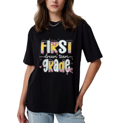 Best Student Shirt, Funny Back To School UnisexT-Shirt/Hoodie/Sweatshirt HLT00 - 1st Grade Dream Team Back to School Teacher Student Kids T-Shirt, Men, Black, 3X-Large