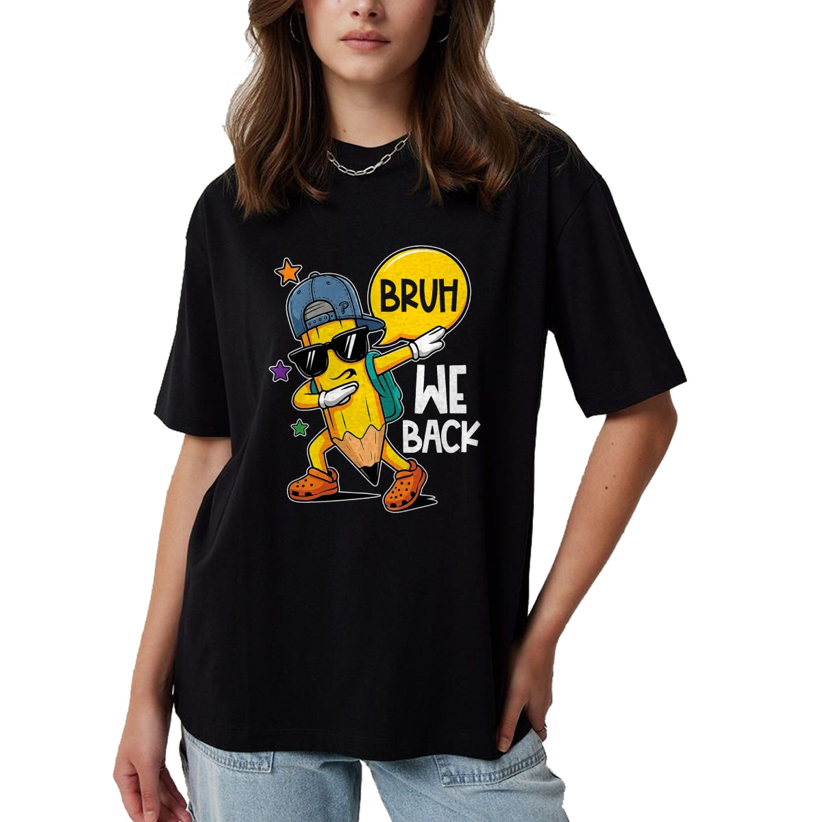 Best Student Shirt, Funny Back To School UnisexT-Shirt/Hoodie/Sweatshirt HLT00 - Bruh We Back First Day of Back to School Kids Boys Girls T-Shirt