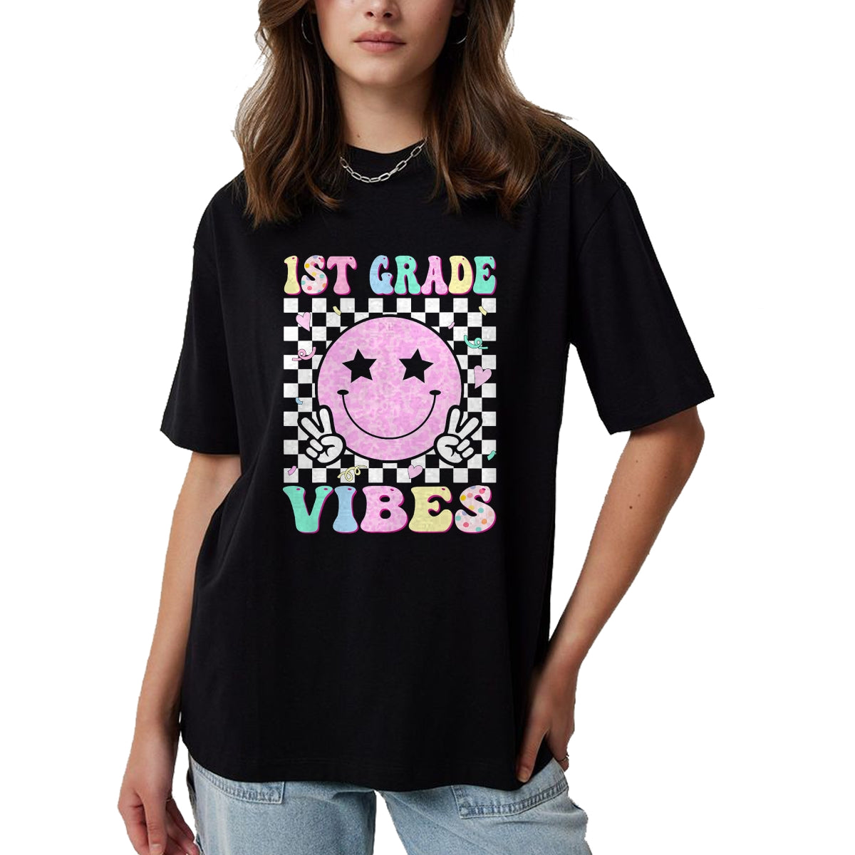 Best Student Shirt, Funny Back To School UnisexT-Shirt/Hoodie/Sweatshirt HLT00 - 1st Grade Vibes First Day of School 1st Grade First Grade T-Shirt