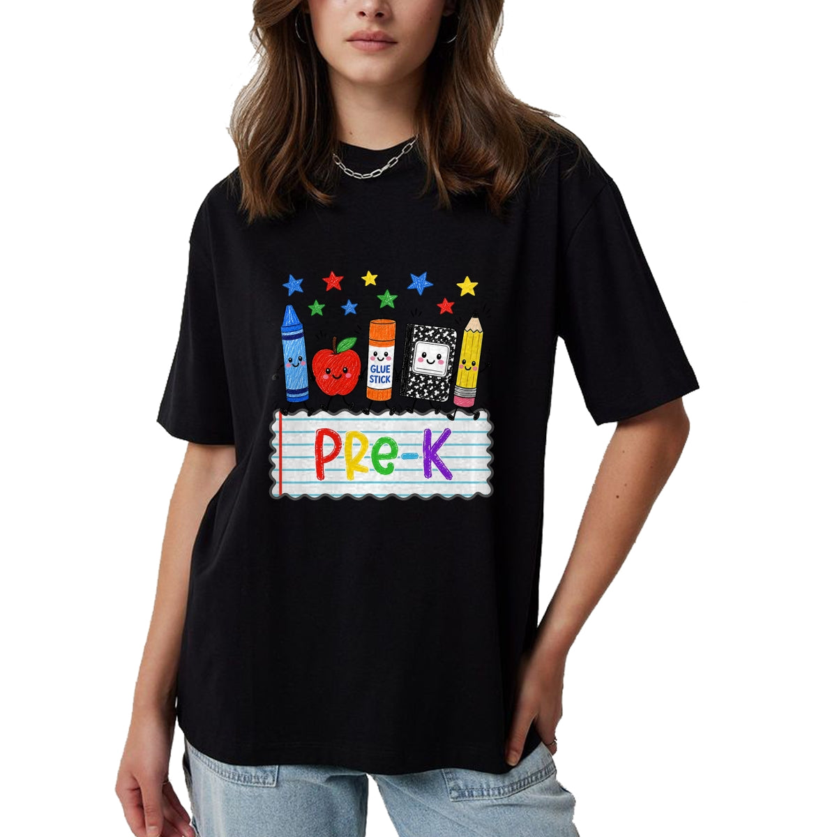 Best Student Shirt, Funny Back To School UnisexT-Shirt/Hoodie/Sweatshirt HLT00 - Cute Apple Pencil Book Back to School Pre-K Boy Girl T-Shirt
