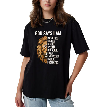 Christian Tee, Christian Faith Unisex T-Shirt/Hoodie/Sweatshirt HLT00 - Jesus God Say I Am Christian-Shirt Men Fathers Blessed Dad T-Shirt