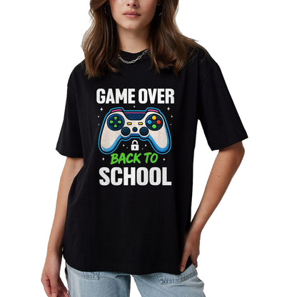 Best Student Shirt, Funny Back To School UnisexT-Shirt/Hoodie/Sweatshirt HLT00 - Game Over Back to School Shirt Funny Kids First Day School T-Shirt, Men, Black, 3X-Large