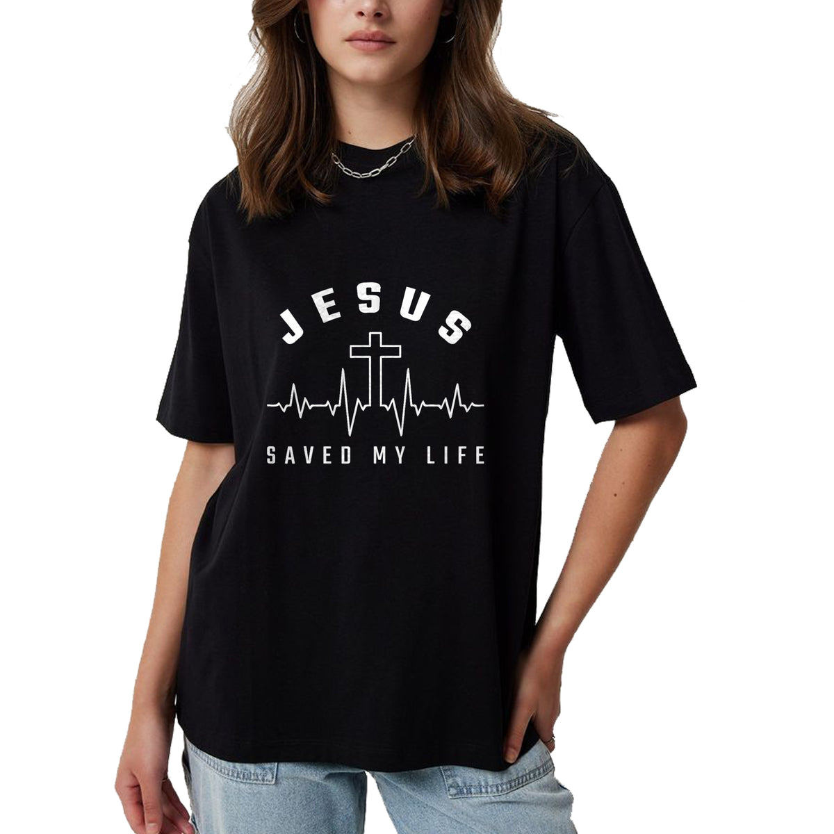 Christian Tee, Christian Faith Unisex T-Shirt/Hoodie/Sweatshirt HLT00 - Jesus Christ Christianity Gifts Jesus Saved My Life T-Shirt