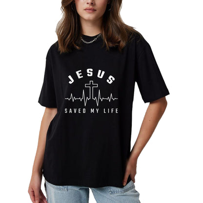 Christian Tee, Christian Faith Unisex T-Shirt/Hoodie/Sweatshirt HLT00 - Jesus Christ Christianity Gifts Jesus Saved My Life T-Shirt