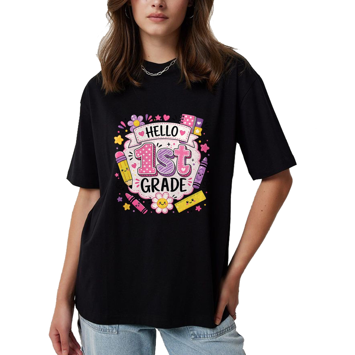 Best Student Shirt, Funny Back To School UnisexT-Shirt/Hoodie/Sweatshirt HLT00 - First Grade Girls Back to School Cute First Day Student T-Shirt