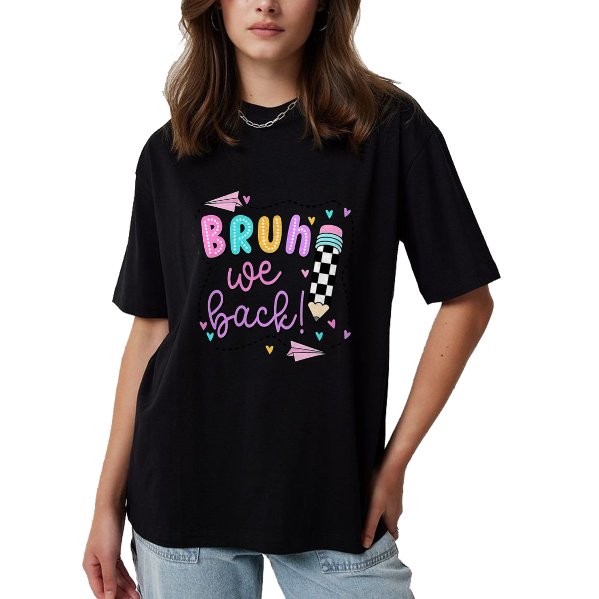 Best Student Shirt, Funny Back To School UnisexT-Shirt/Hoodie/Sweatshirt HLT00 - Bruh We Back First Day of School Funny Student Teacher Kids T-Shirt (3)