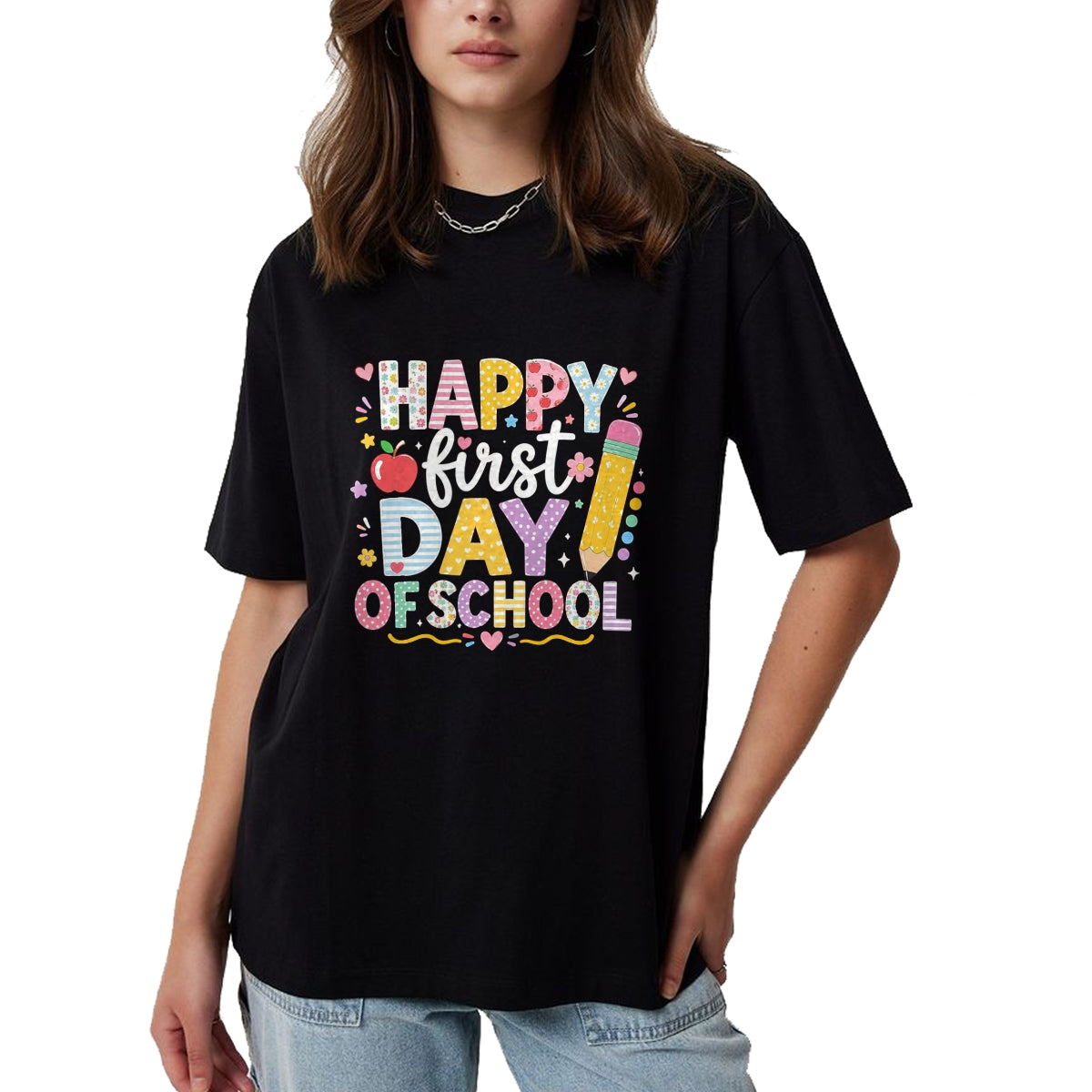 Best Student Shirt, Funny Back To School UnisexT-Shirt/Hoodie/Sweatshirt HLT00 - Happy First Day of School Teacher Student Back to School T-Shirt, Men, Black, 3X-Large