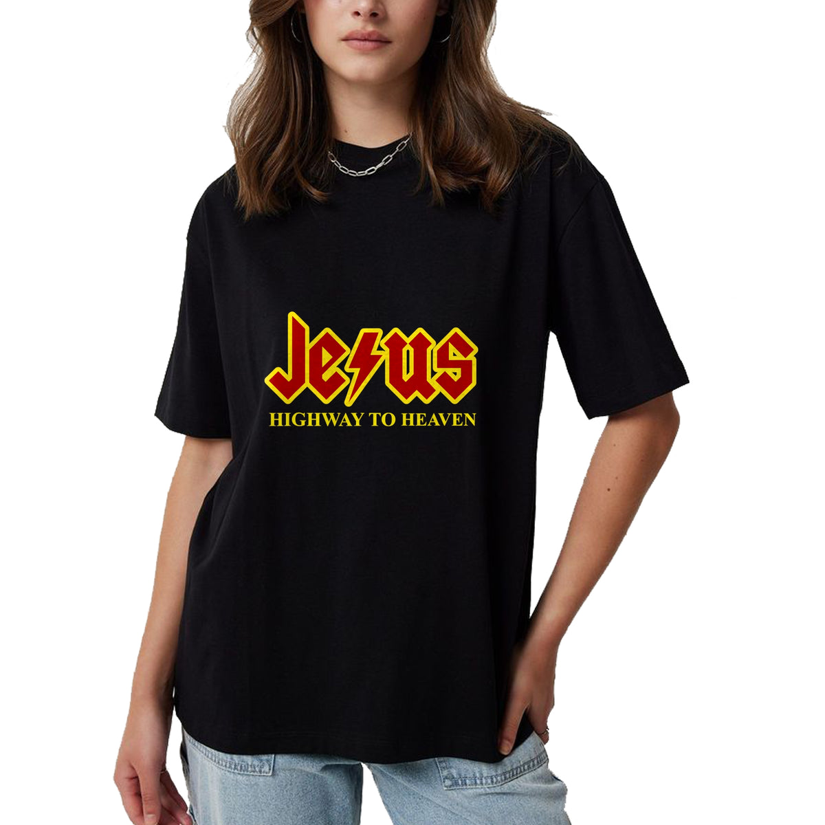 Christian Tee, Christian Faith Unisex T-Shirt/Hoodie/Sweatshirt HLT00 - Jesus Highway To Heaven Funny Christian T-Shirt