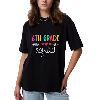 Best Student Shirt, Funny Back To School UnisexT-Shirt/Hoodie/Sweatshirt HLT00 - 6th Grade Squad Sixth Teacher Student Team Back to School T-Shirt