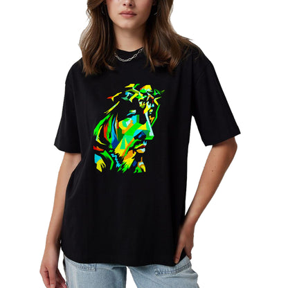 Christian Tee, Christian Faith Unisex T-Shirt/Hoodie/Sweatshirt HLT00 - Jesucristo Pop Art Jesus Christ Face, Catholic Icon Painting T-Shirt