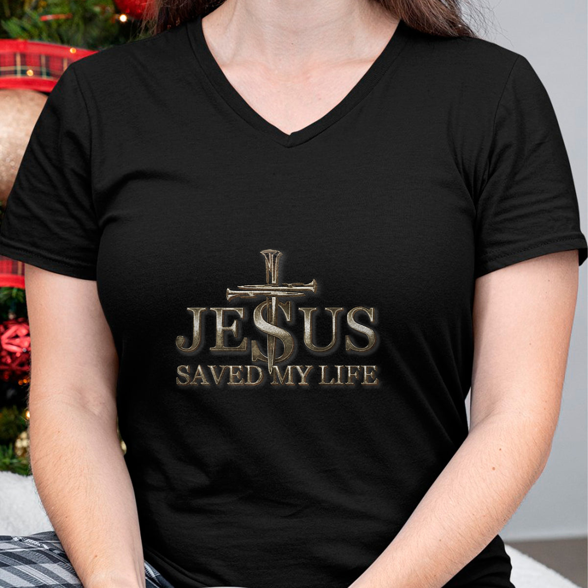 Christian Tee, Christian Faith Unisex T-Shirt/Hoodie/Sweatshirt HLT00 - Jesus Christ Saved My Life Gift For Women Men T-Shirt