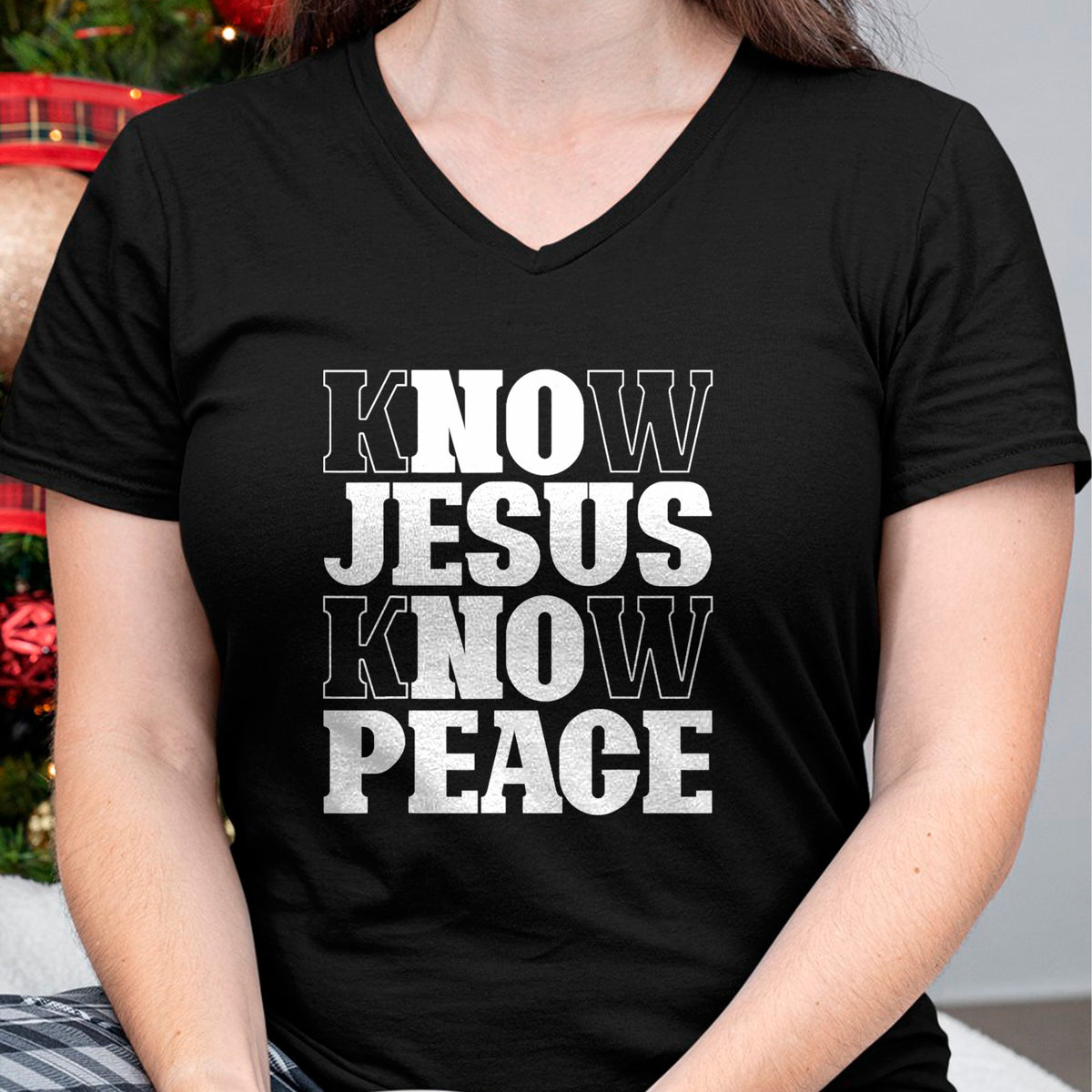 Christian Tee, Christian Faith Unisex T-Shirt/Hoodie/Sweatshirt HLT00 - Know Jesus Know Peace Religion God Church Christian Gifts T-Shirt