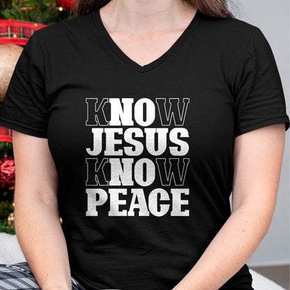 Christian Tee, Christian Faith Unisex T-Shirt/Hoodie/Sweatshirt HLT00 - Know Jesus Know Peace Religion God Church Christian Gifts T-Shirt