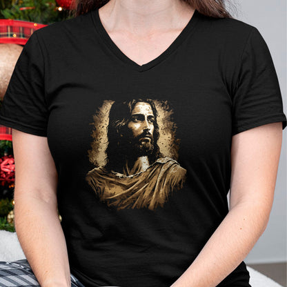 Christian Tee, Christian Faith Unisex T-Shirt/Hoodie/Sweatshirt HLT00 - Jesus Christ Portrait T-Shirt