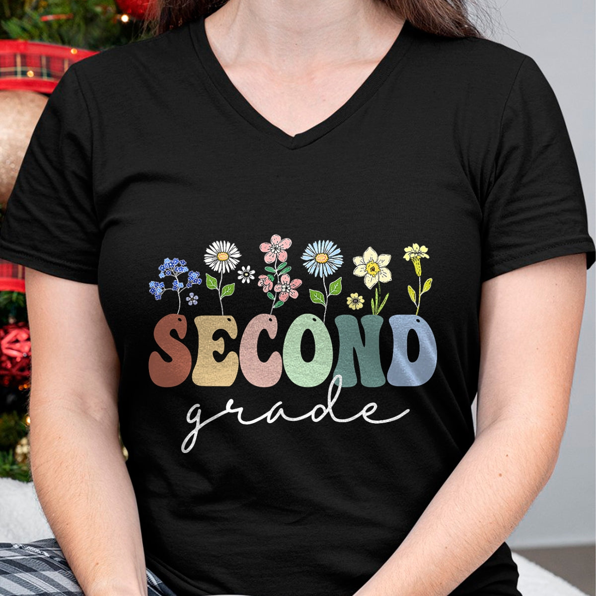 Best Student Shirt, Funny Back To School UnisexT-Shirt/Hoodie/Sweatshirt HLT00 - 2nd Grade Wildflower Floral Back to School Teacher Gift T-Shirt