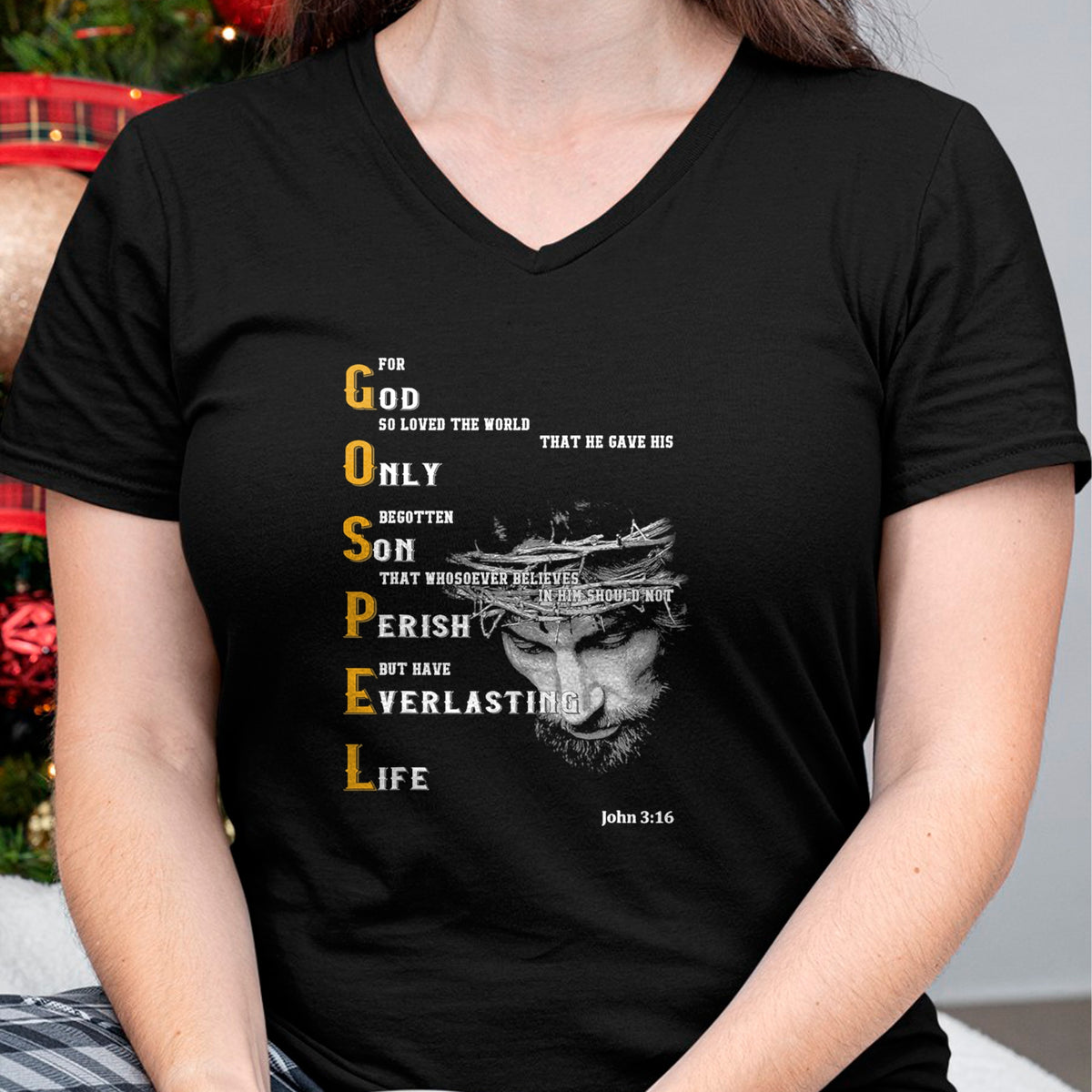 Christian Tee, Christian Faith Unisex T-Shirt/Hoodie/Sweatshirt HLT00 - For God So Loved The World Love Jesus Christian T-Shirt