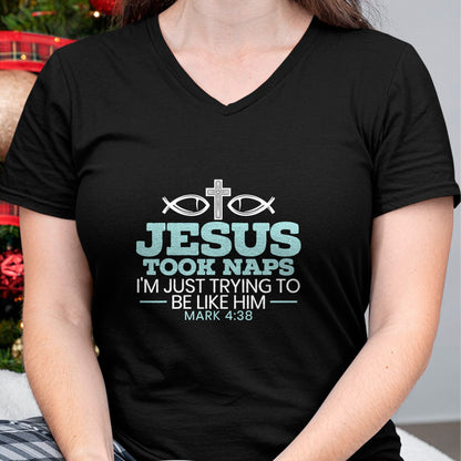 Christian Tee, Christian Faith Unisex T-Shirt/Hoodie/Sweatshirt HLT00 - Jesus Took Naps Religious Pastor Bible Scripture Christian T-Shirt