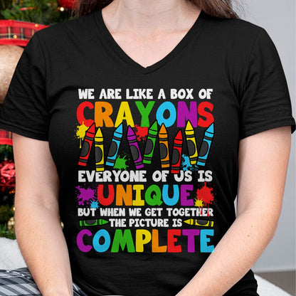 Best Student Shirt, Funny Back To School UnisexT-Shirt/Hoodie/Sweatshirt HLT00 - Funny Teacher We are Like A Box of Crayons Back to School T-Shirt (2)