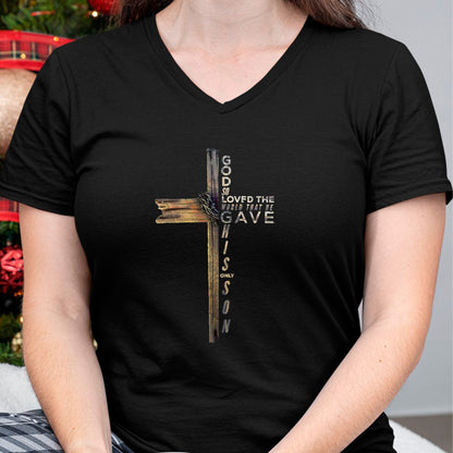 Christian Tee, Christian Faith Unisex T-Shirt/Hoodie/Sweatshirt HLT00 - John 316 Christian Cross Bible T-Shirt