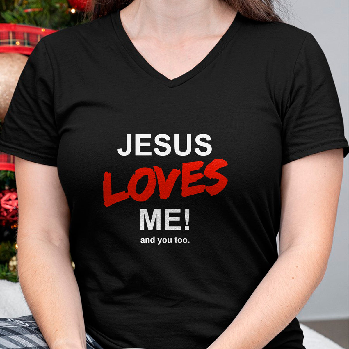 Christian Tee, Christian Faith Unisex T-Shirt/Hoodie/Sweatshirt HLT00 - Jesus Loves Me - And You Too For Faith Christian Religion T-Shirt