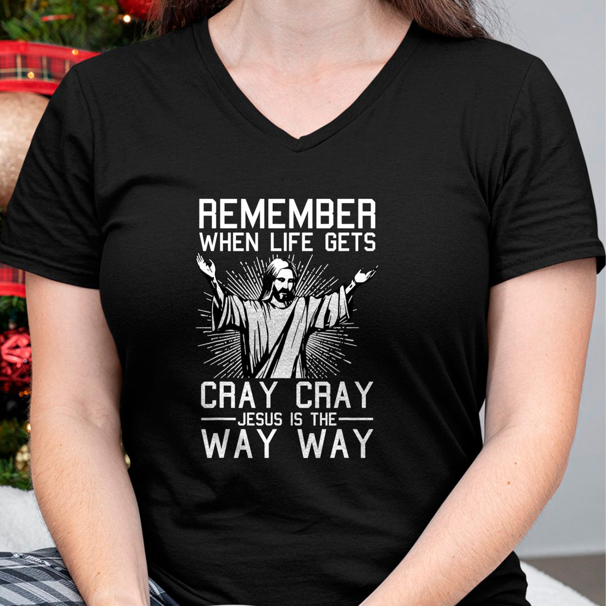 Christian Tee, Christian Faith Unisex T-Shirt/Hoodie/Sweatshirt HLT00 - Jesus Is The Way Christmas Funny Faith Religious Christian T-Shirt