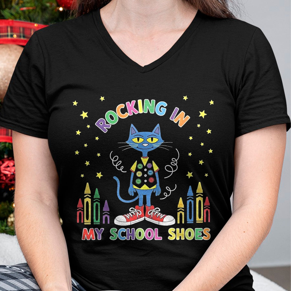 Best Student Shirt, Funny Back To School UnisexT-Shirt/Hoodie/Sweatshirt HLT00 - Cat Rocking in My School Shoes Funny Back to School T-Shirt, Youth, Black, Small
