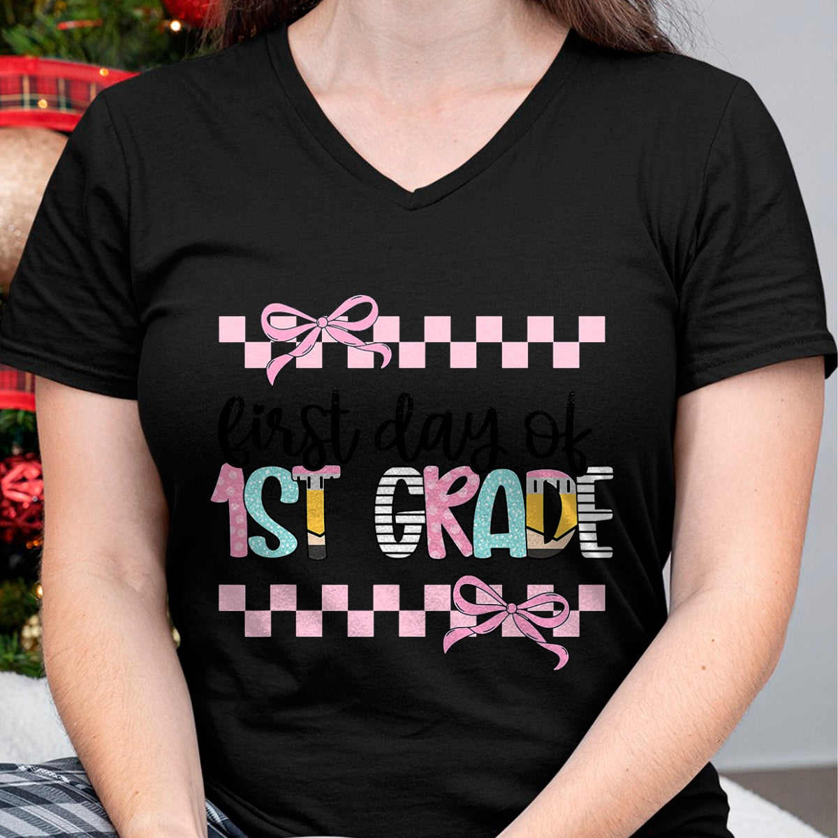 Best Student Shirt, Funny Back To School UnisexT-Shirt/Hoodie/Sweatshirt HLT00 - First Day of 1st Grade Teacher Girl Coquette Back to School T-Shirt