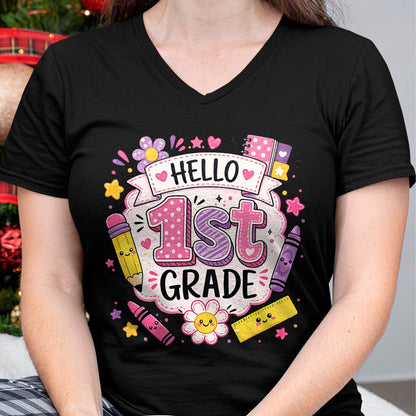 Best Student Shirt, Funny Back To School UnisexT-Shirt/Hoodie/Sweatshirt HLT00 - First Grade Girls Back to School Cute First Day Student T-Shirt