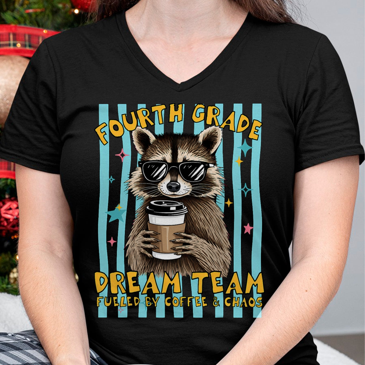 Best Student Shirt, Funny Back To School UnisexT-Shirt/Hoodie/Sweatshirt HLT00 - Fourth 4th Grade Dream Team Raccoon Teacher Back to School T-Shirt