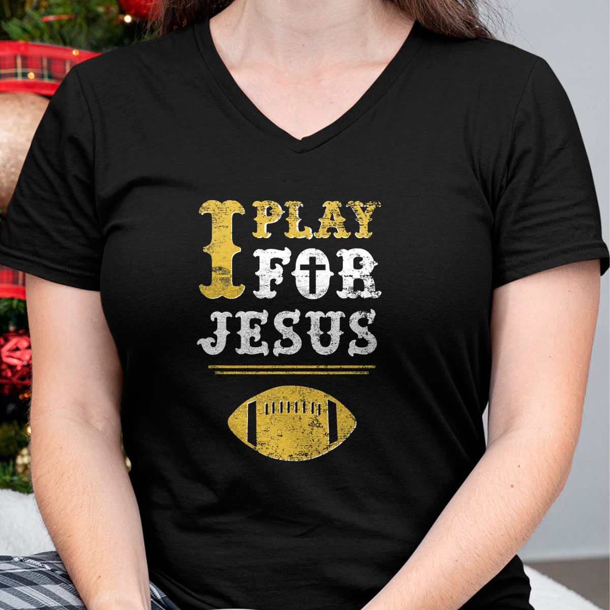 Christian Tee, Christian Faith Unisex T-Shirt/Hoodie/Sweatshirt HLT00 - I Play For Jesus, Christian Football Sports T-Shirt