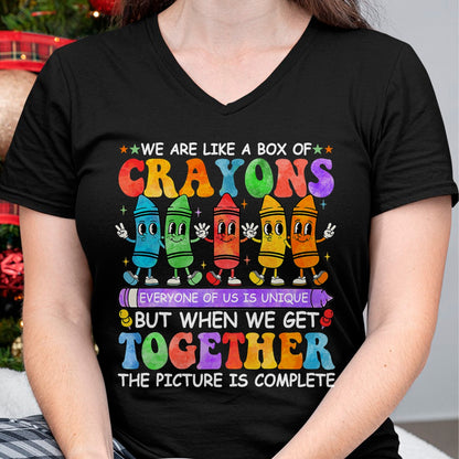 Best Student Shirt, Funny Back To School UnisexT-Shirt/Hoodie/Sweatshirt HLT00 - Funny Teacher We are Like A Box of Crayons Back to School T-Shirt