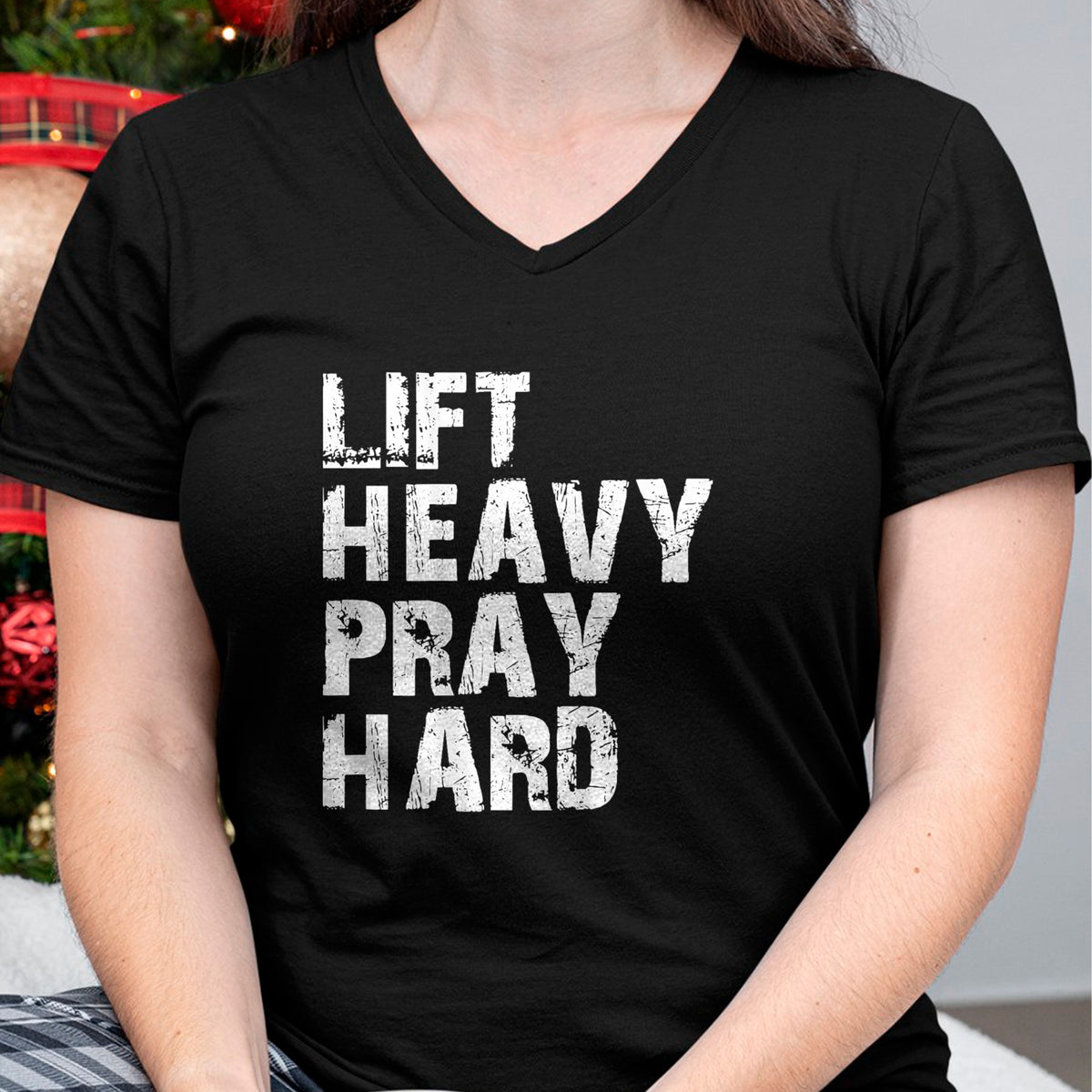 Christian Tee, Christian Faith Unisex T-Shirt/Hoodie/Sweatshirt HLT00 - Lift Heavy Pray Hard, Gym Christian Gift For Christian T-Shirt