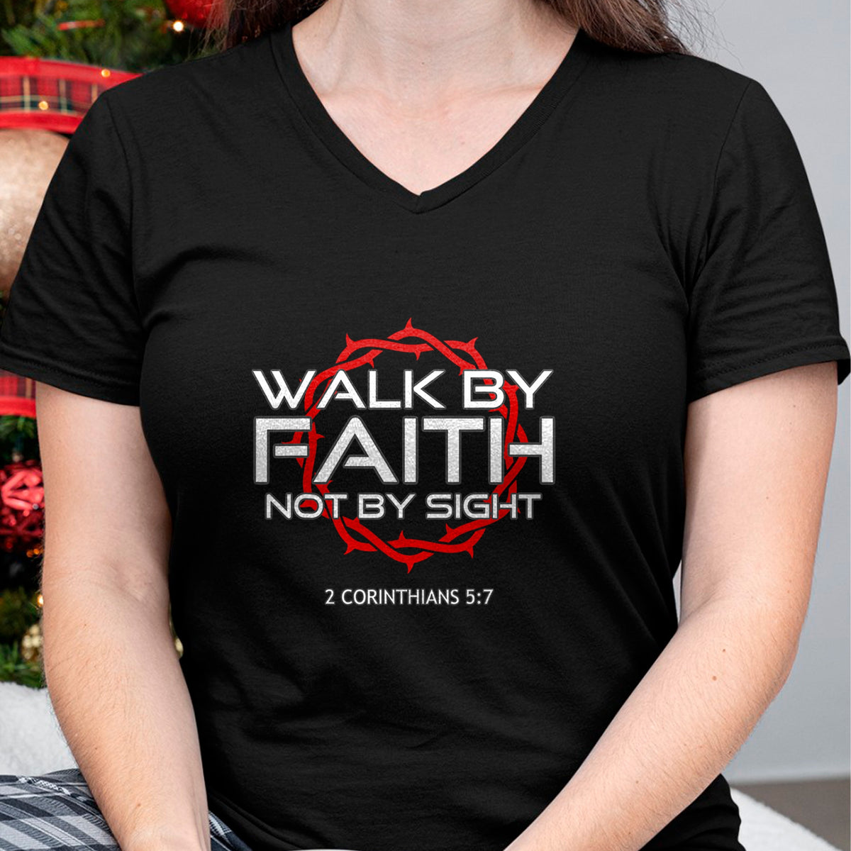 Christian Tee, Christian Faith Unisex T-Shirt/Hoodie/Sweatshirt HLT00 - Jesus Walk by Faith Christian T-Shirt