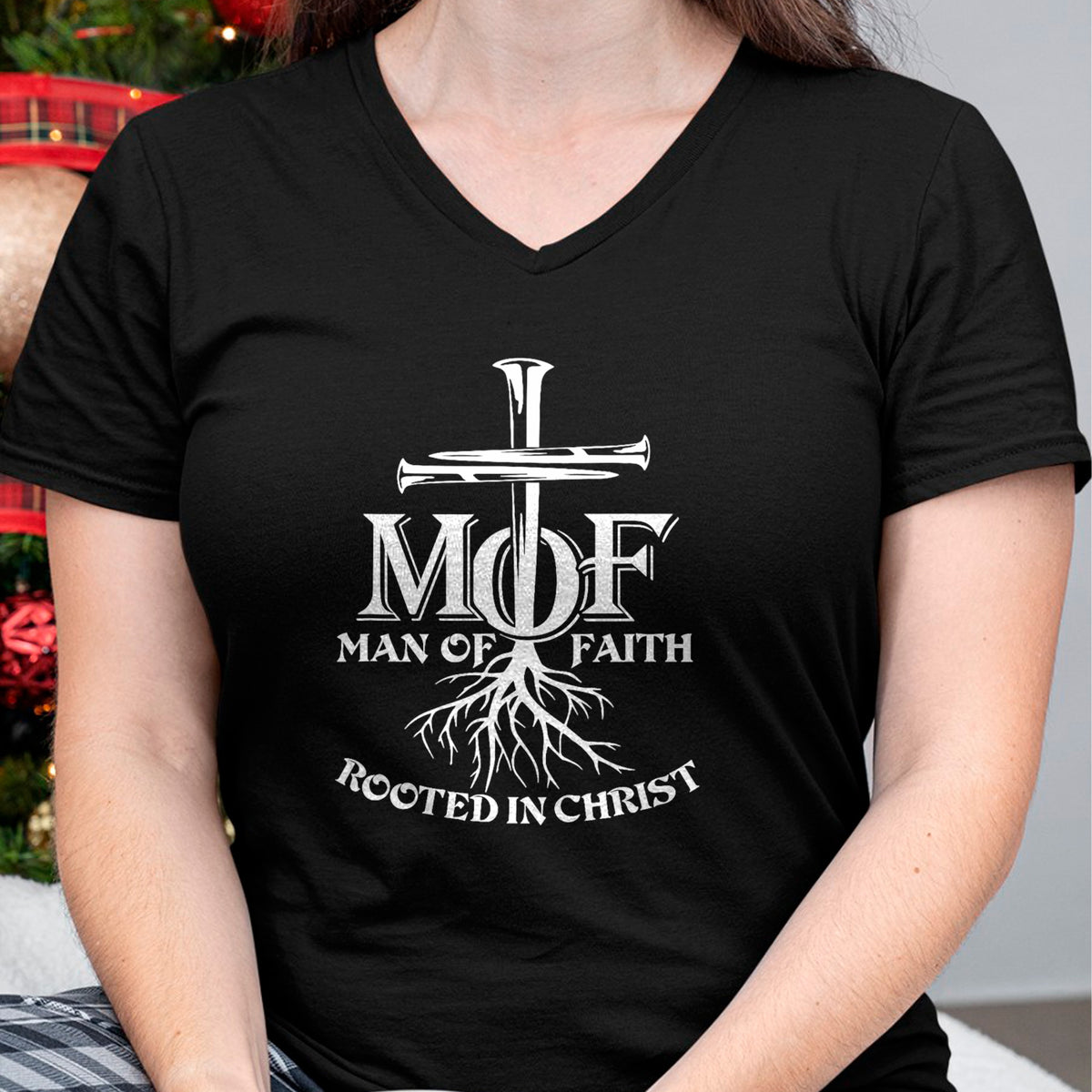 Christian Tee, Christian Faith Unisex T-Shirt/Hoodie/Sweatshirt HLT00 - Man Of Faith Shirt Rooted In Christ T-Shirt