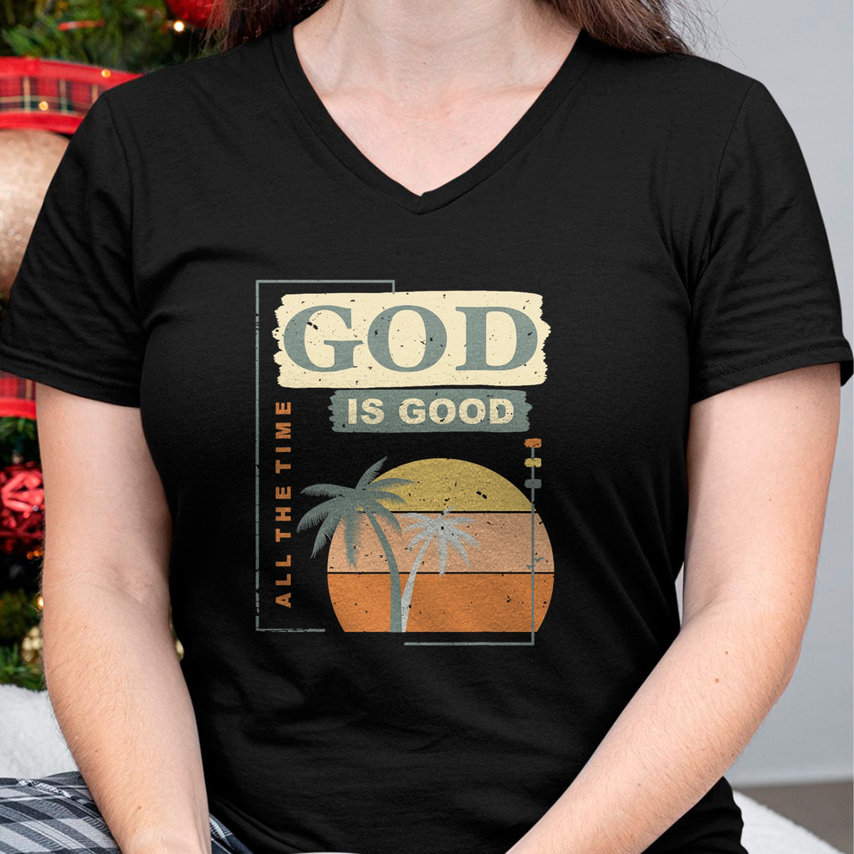 Christian Tee, Christian Faith Unisex T-Shirt/Hoodie/Sweatshirt HLT00 - Cool Retro Christian Saying T Shirt God Is Good All The Time T-Shirt