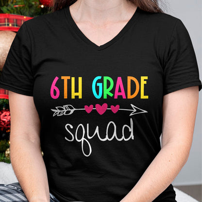 Best Student Shirt, Funny Back To School UnisexT-Shirt/Hoodie/Sweatshirt HLT00 - 6th Grade Squad Sixth Teacher Student Team Back to School T-Shirt