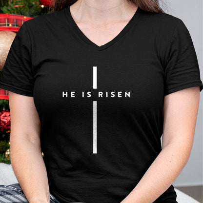 Christian Tee, Christian Faith Unisex T-Shirt/Hoodie/Sweatshirt HLT00 - He Is Risen Cross Jesus Easter Day Christmas Christians T-Shirt