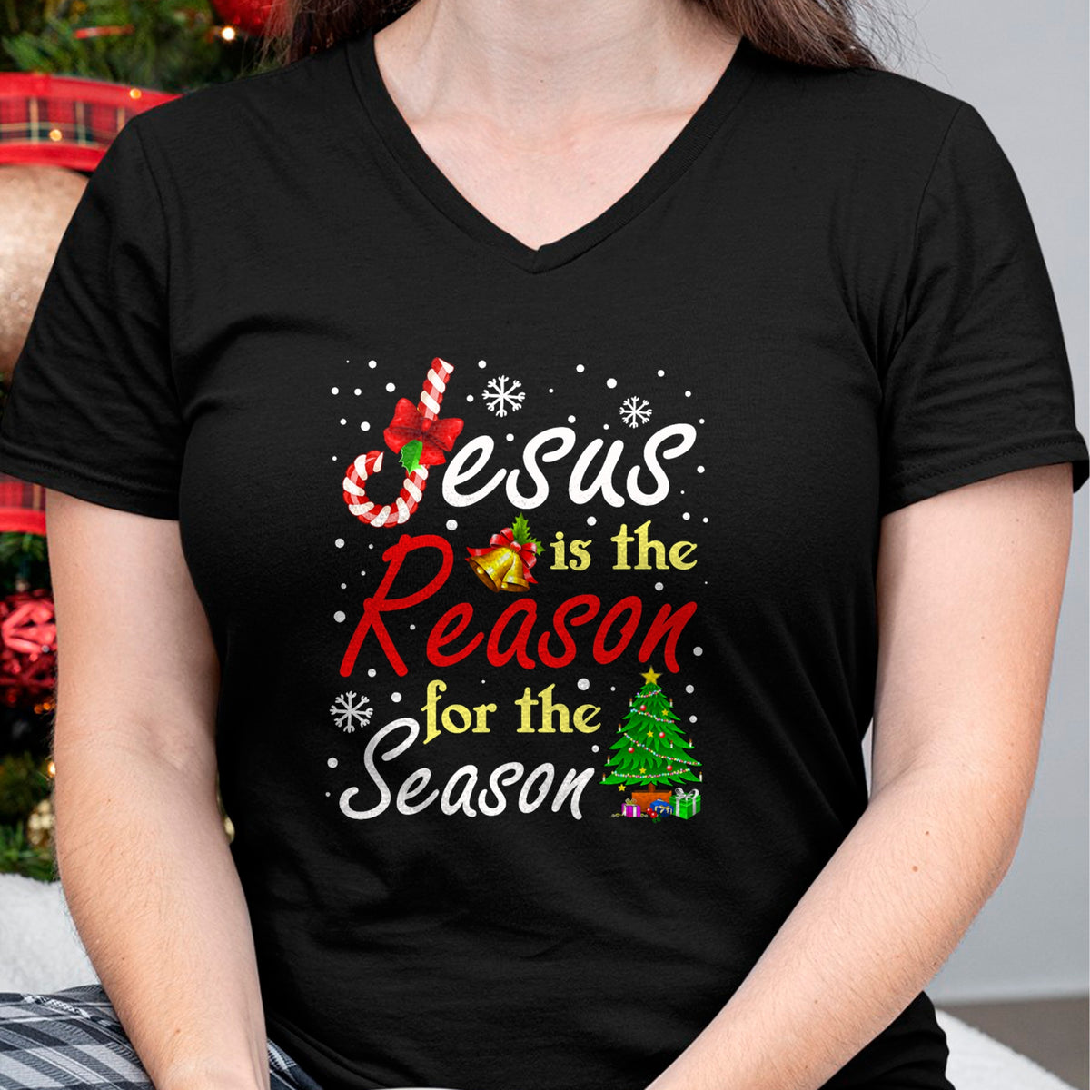 Christian Tee, Christian Faith Unisex T-Shirt/Hoodie/Sweatshirt HLT00 - Christian Jesus The Reason Christmas Stocking Stuffer Gifts T-Shirt