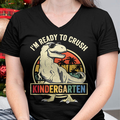 Best Student Shirt, Funny Back To School UnisexT-Shirt/Hoodie/Sweatshirt HLT00 - I_m Ready to Crush Kindergarten Back to School Dinosaur Boys T-Shirt